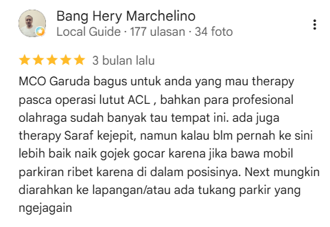 Ulasan Google Maps Garuda Massage oleh Bang Hery Marchelino
