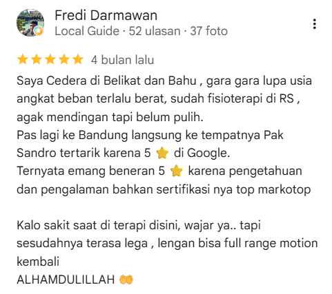 Ulasan Google Maps Garuda Massage oleh Fredi Darmawan